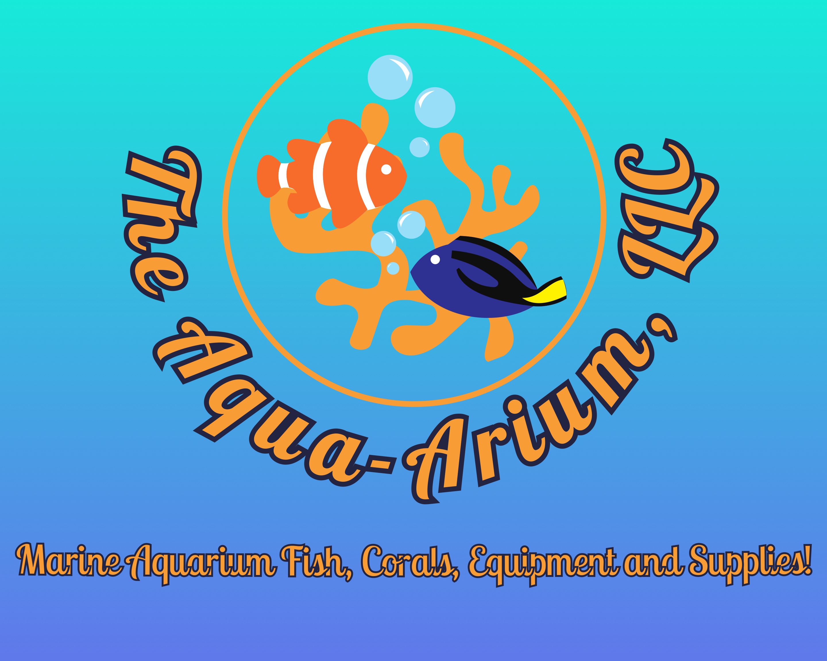 Sea underwater fish bowl aquarium logo Royalty Free Vector